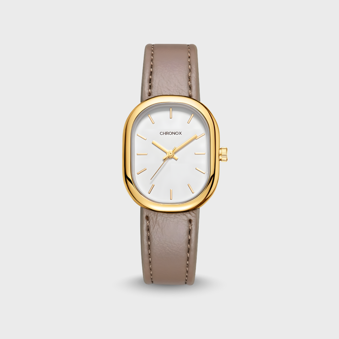 Jam Tangan Analog Wanita Strap Kulit Anti Air Original Quartz Fashion Chronox CX3009 Éclat - Gambar 2