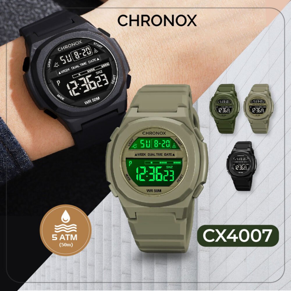 Jam Tangan Digital Unisex Pria Wanita Anti Air Original - Chronox CX4007 Voyager