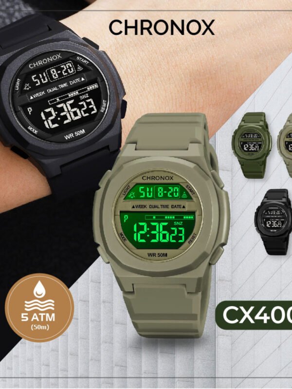 Jam Tangan Digital Unisex Pria Wanita Anti Air Original - Chronox CX4007 Voyager