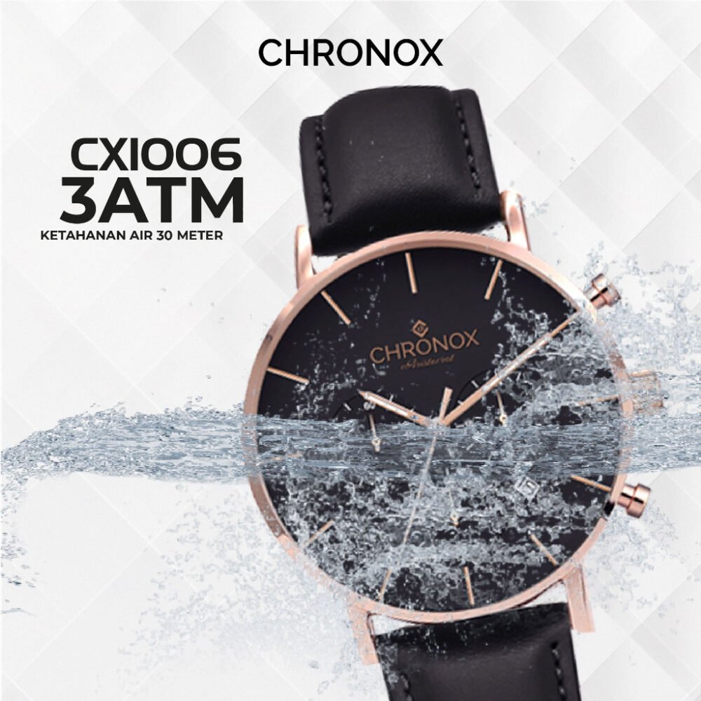 CHRONOX Jam Tangan Pria Kulit Analog - CX1006 EVERLAST - Gambar 5