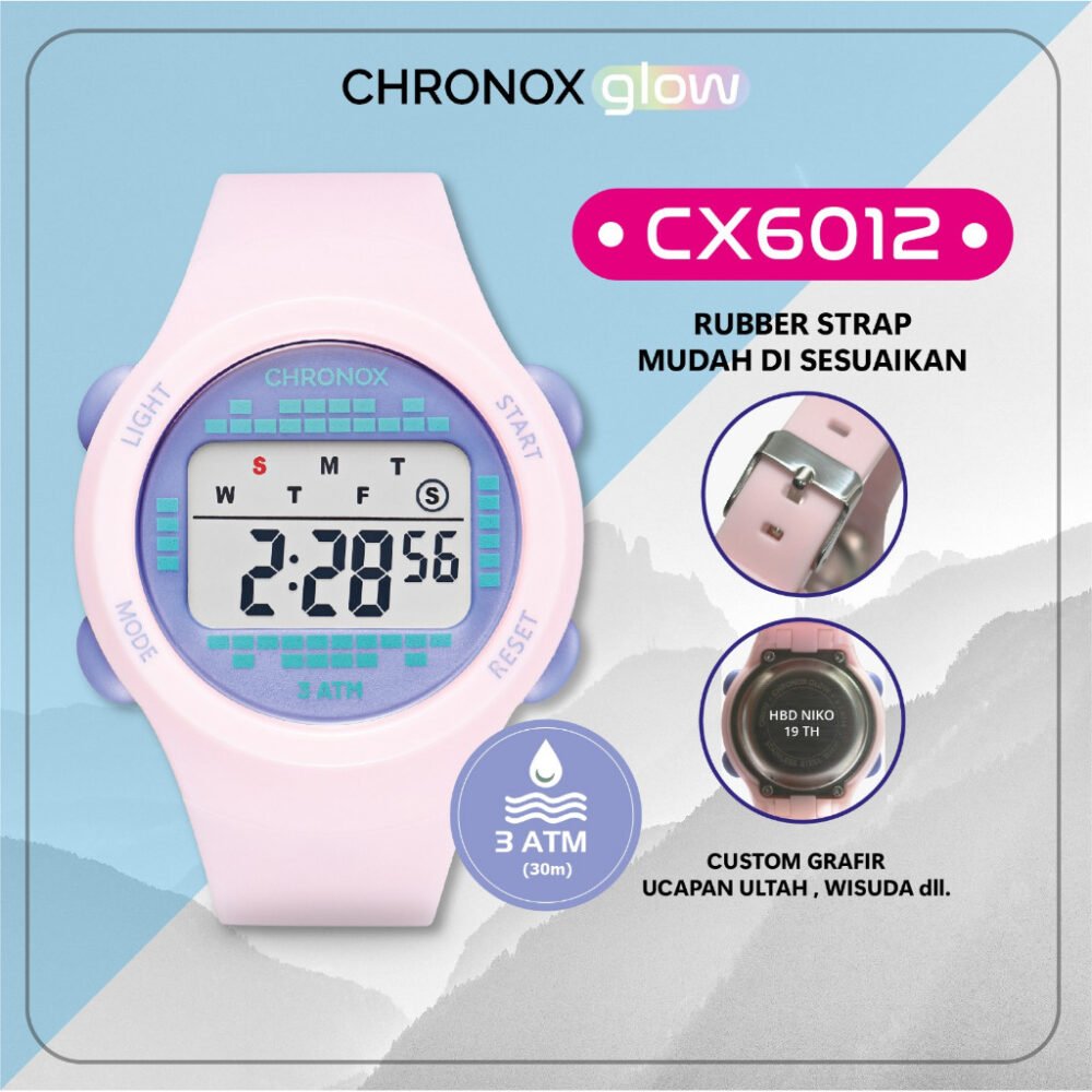 Jam Tangan Digital Unisex Pria Wanita Anti Air Original - Chronox CX6012 [ Baca Diskripsi ] - Gambar 6