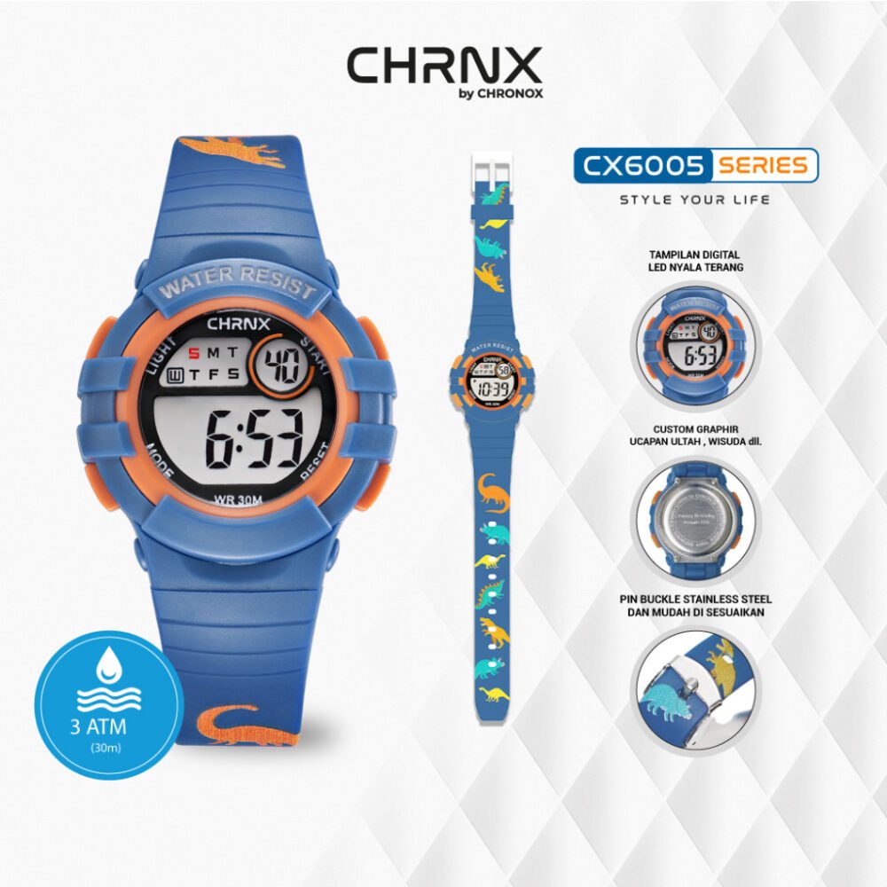 Jam Tangan Anak Digital Anti Air Waterproof Sporty Fashion Chronox CX6005 [ Baca Deskripsi ] - Gambar 4