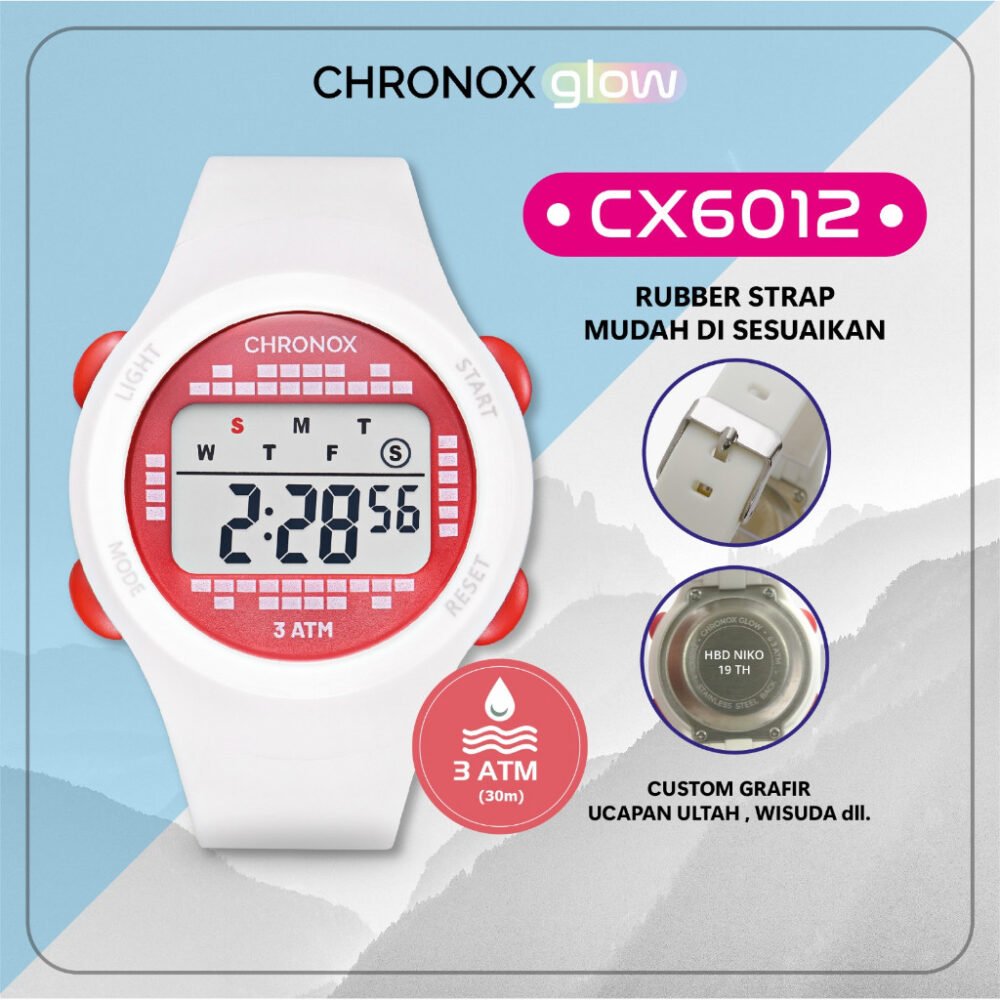 Jam Tangan Digital Unisex Pria Wanita Anti Air Original - Chronox CX6012 [ Baca Diskripsi ] - Gambar 3