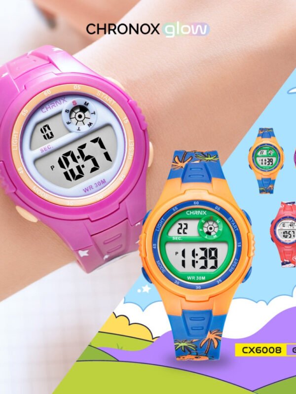 Jam Tangan Anak Digital Anti Air Waterproof Sporty Fashion Chronox CX6008