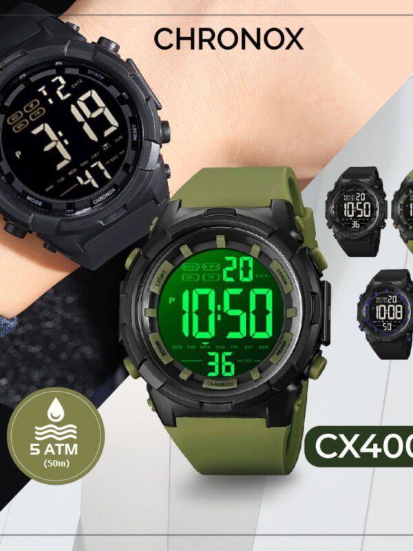 Jam Tangan Digital Unisex Pria Wanita Anti Air Original - Chronox CX4006 Adventurer