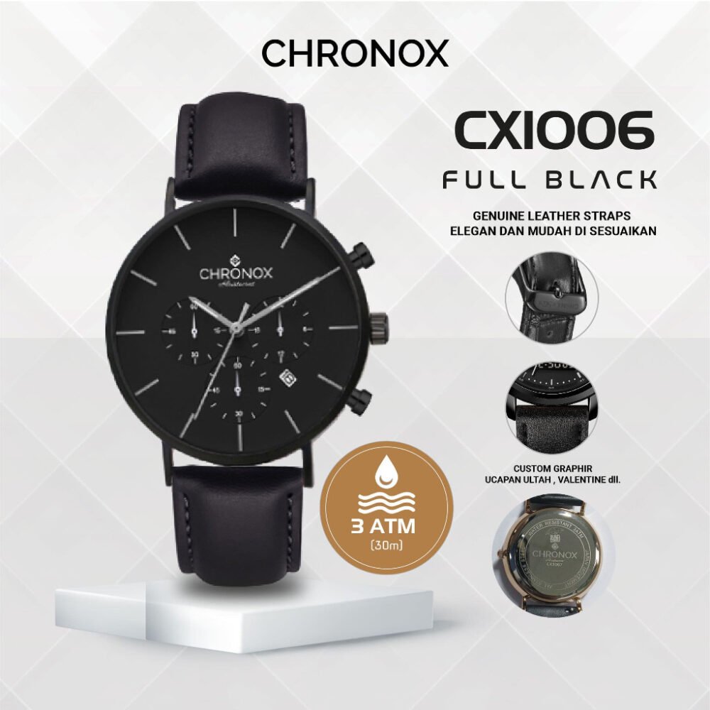 CHRONOX Jam Tangan Pria Kulit Analog - CX1006 EVERLAST - Gambar 2