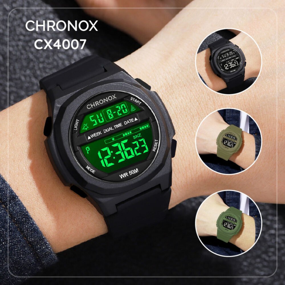 Jam Tangan Digital Unisex Pria Wanita Anti Air Original - Chronox CX4007 Voyager - Gambar 6