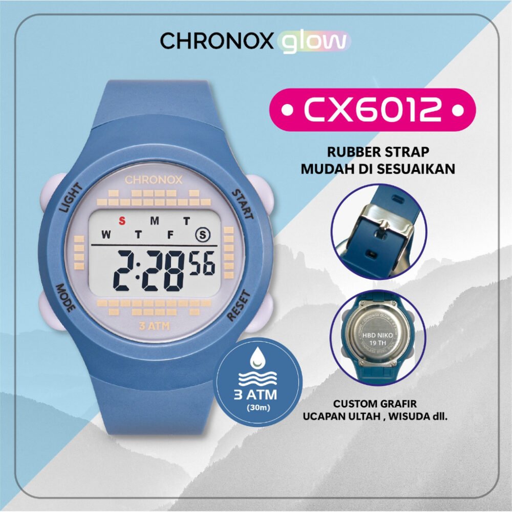 Jam Tangan Digital Unisex Pria Wanita Anti Air Original - Chronox CX6012 [ Baca Diskripsi ] - Gambar 5