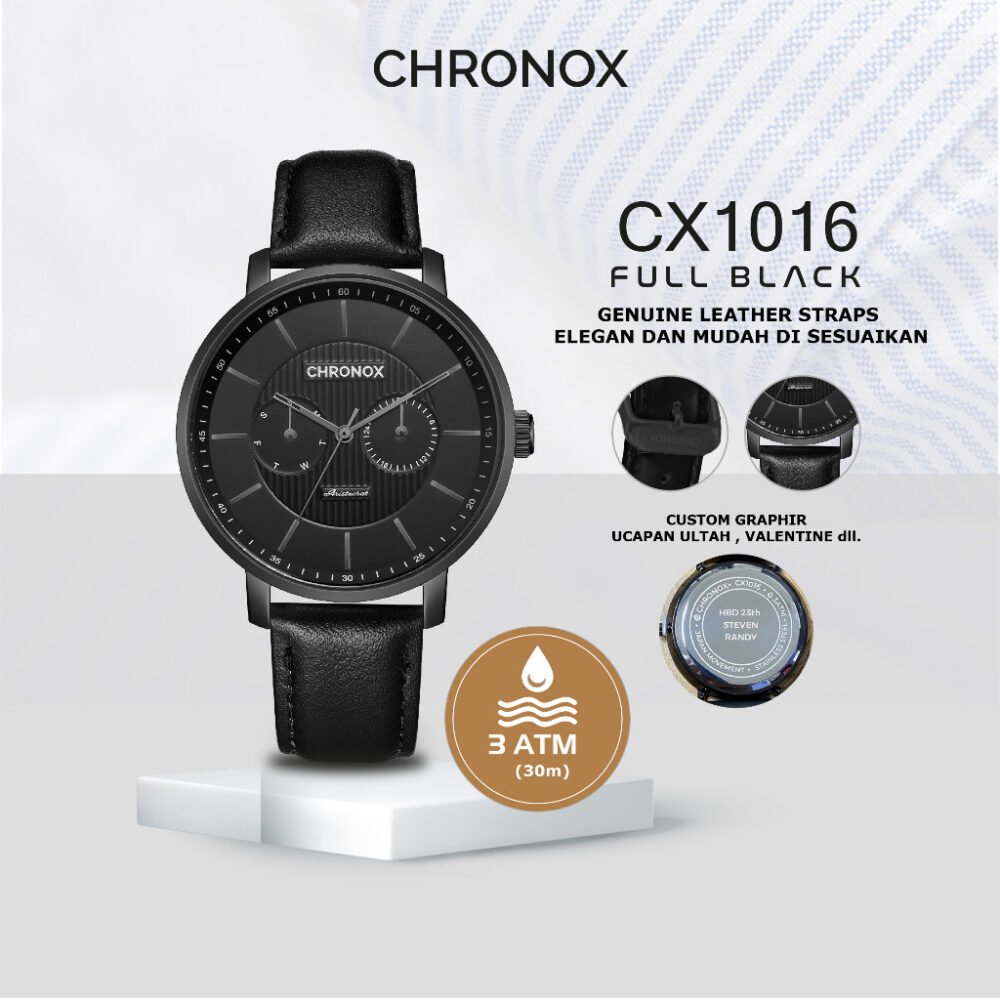 Jam Tangan Pria Analog Anti Air Original Leather Chronox CX1016 Majestic - Gambar 4