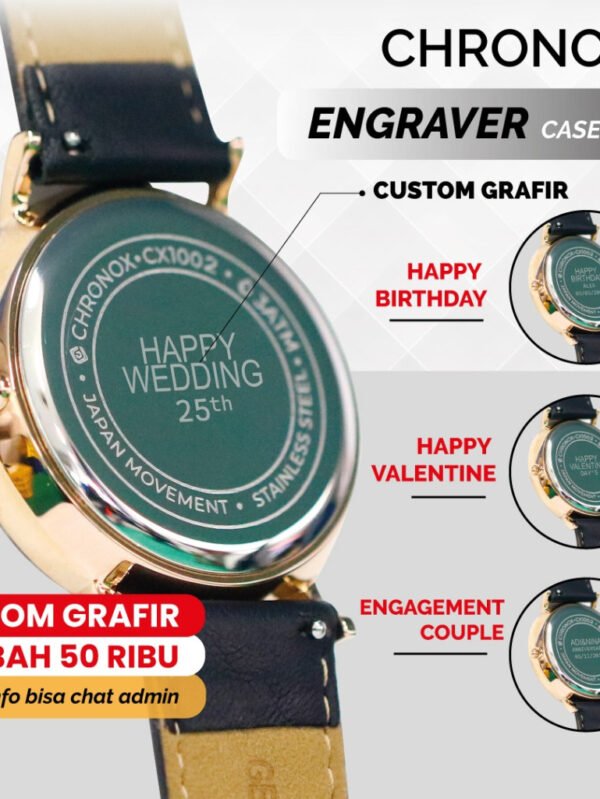 Chronox Jasa Grafir Custom Penutup Plat Besi Jam Tangan Chronox