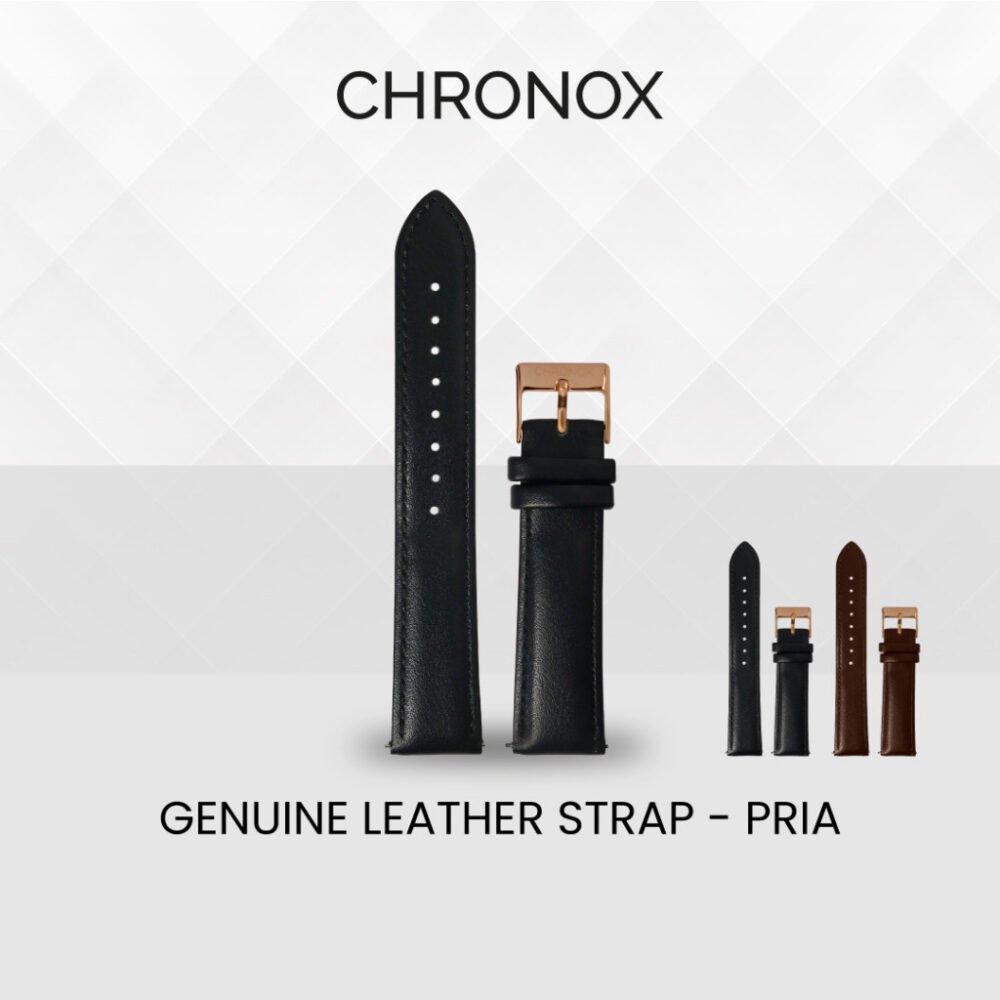 CHRONOX Strap Jam Tangan Kulit Pria Wanita (100% Genuine Leather)