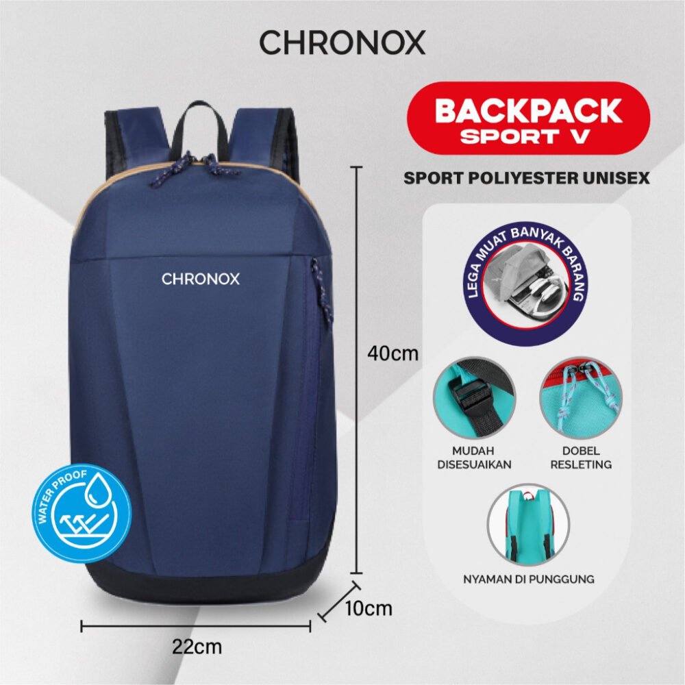 Backpack Sport Daily FIt Ransel Pria Wanita - Tas Sepeda/Hiking/Mendaki - Chronox BSPV - Gambar 3
