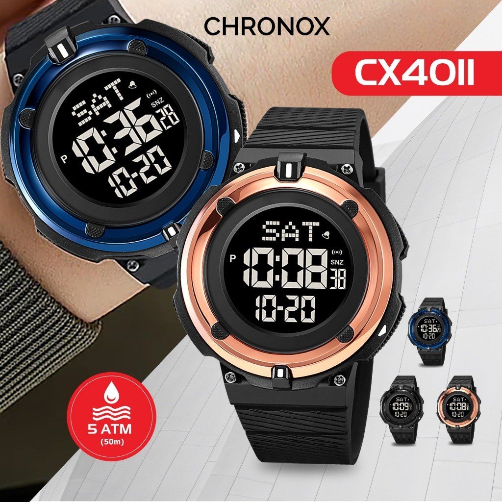 Jam Tangan Digital Unisex Pria Wanita Tahan Air - Chronox CX4011