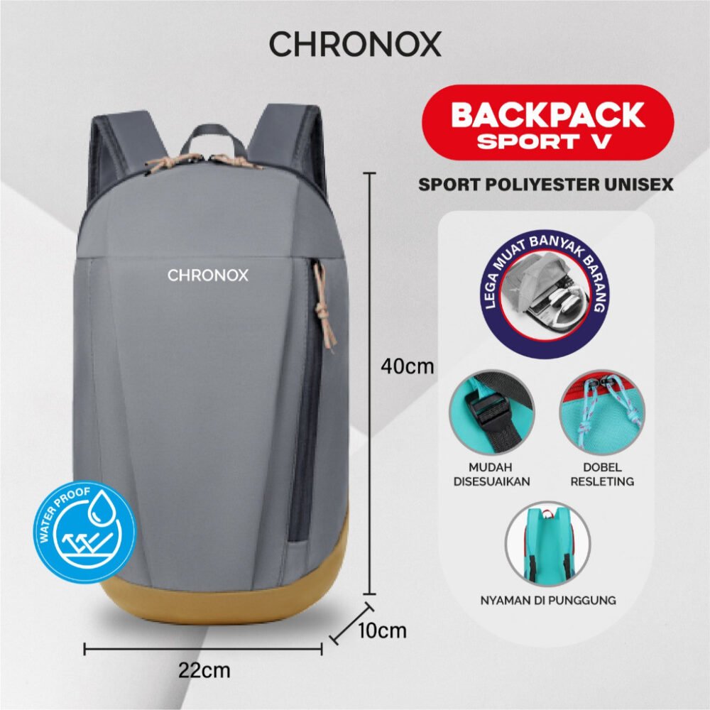 Backpack Sport Daily FIt Ransel Pria Wanita - Tas Sepeda/Hiking/Mendaki - Chronox BSPV - Gambar 4