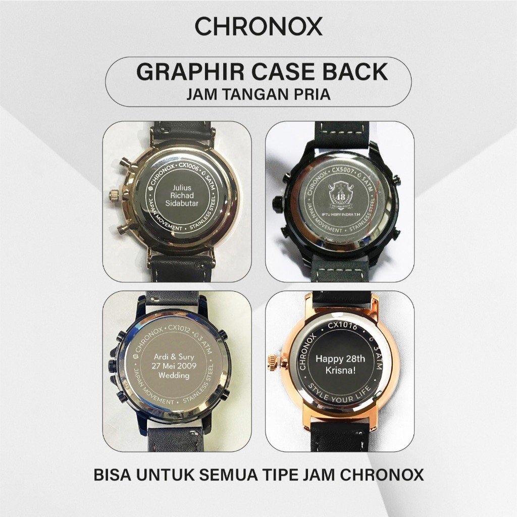 Chronox Jasa Grafir Custom Penutup Plat Besi Jam Tangan Chronox - Gambar 3