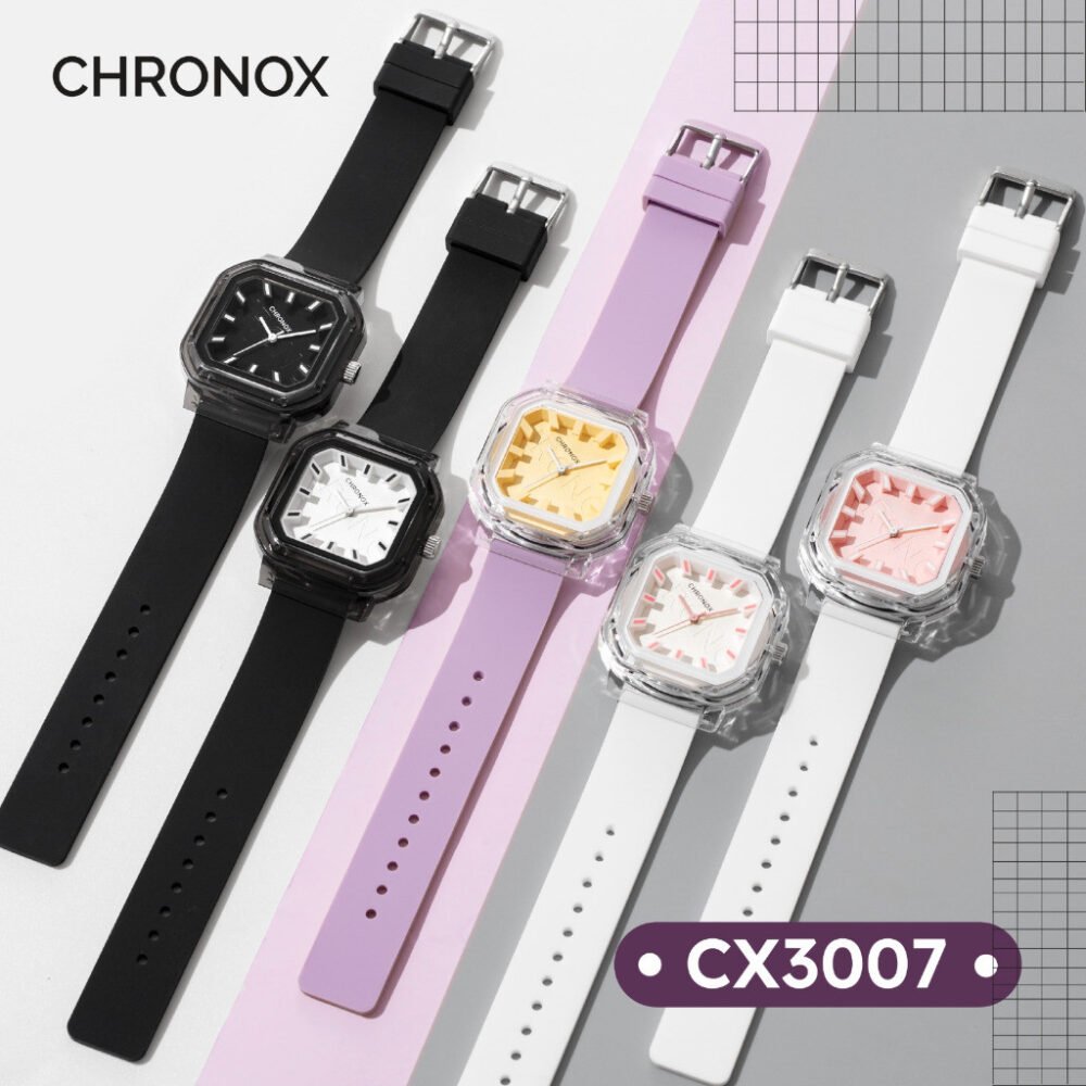Jam Tangan Analog Kasual Pria Wanita Unisex Anti Air Waterproof Fashion Chronox CX3007 - Gambar 8