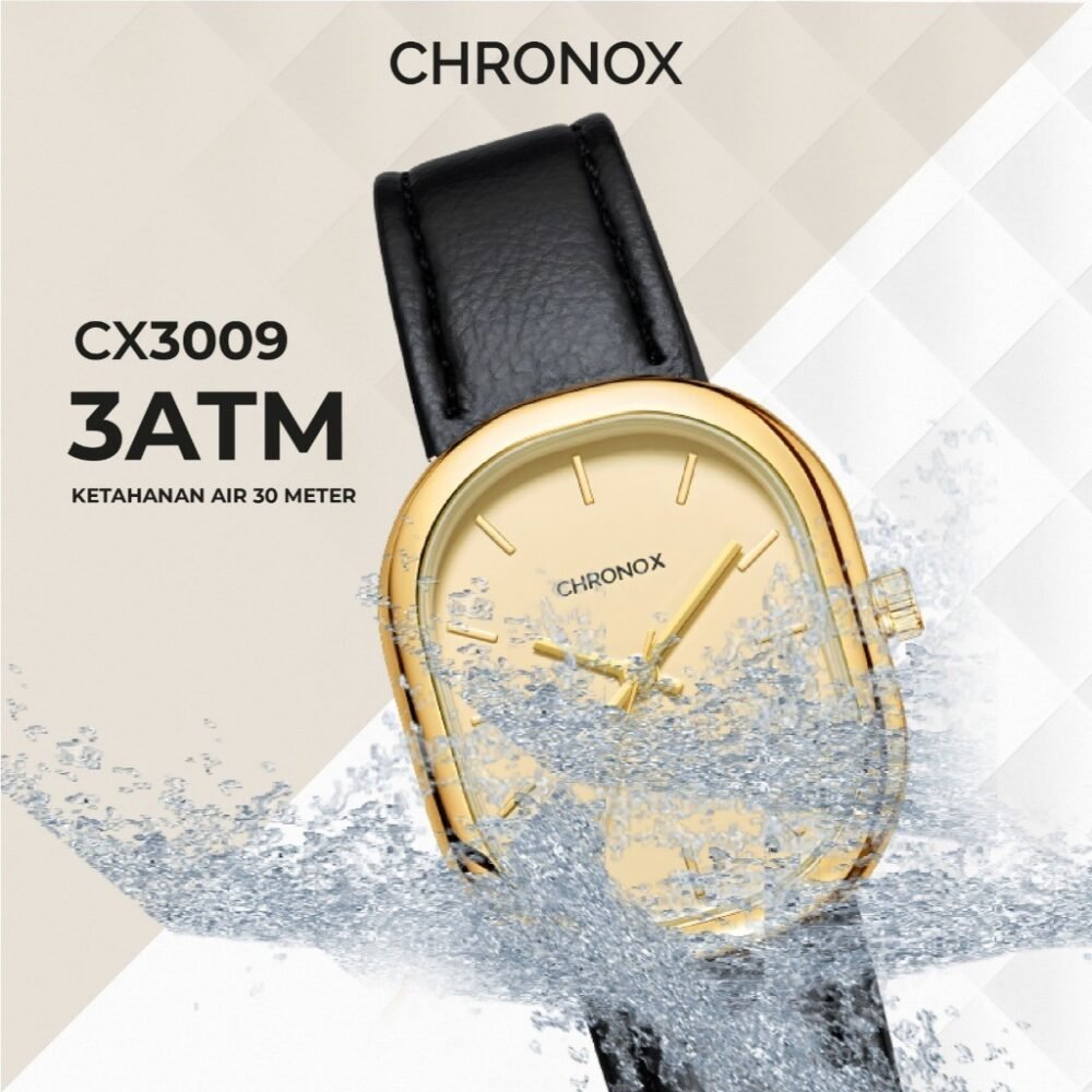 Jam Tangan Analog Wanita Strap Kulit Anti Air Original Quartz Fashion Chronox CX3009 Éclat - Gambar 5
