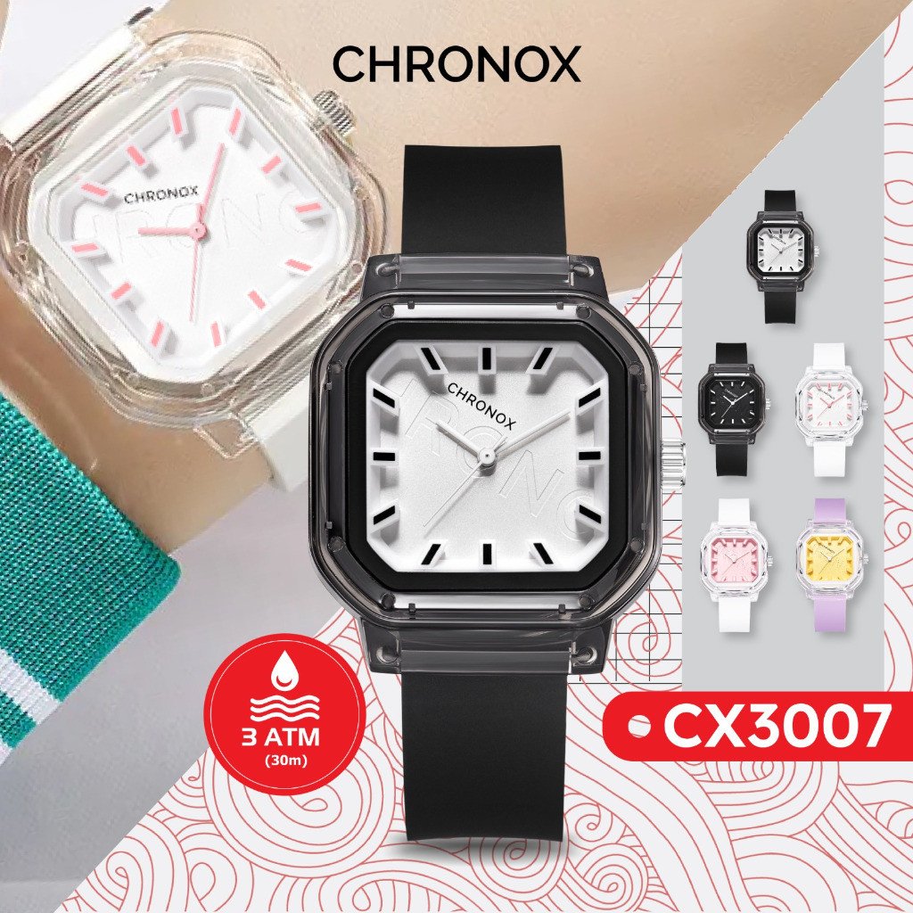 Jam Tangan Analog Kasual Pria Wanita Unisex Anti Air Waterproof Fashion Chronox CX3007