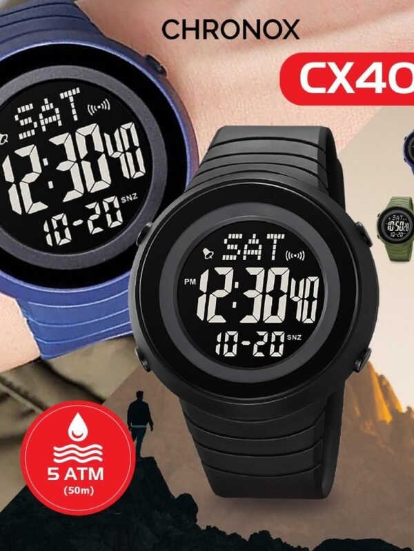 Jam Tangan Digital Unisex Pria Wanita Tahan Air - Chronox CX4012