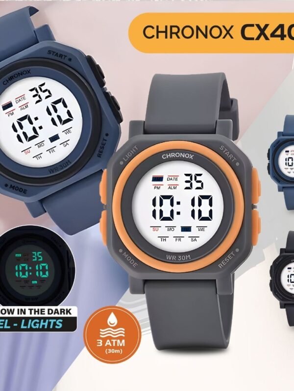 Jam Tangan Digital Unisex Pria Wanita Tahan Air - Chronox CX4013
