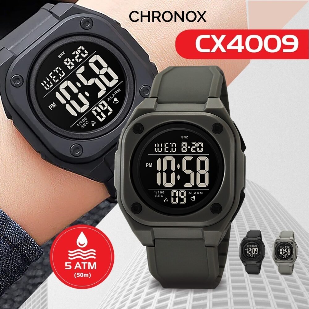 Jam Tangan Digital Unisex Pria Wanita Tahan Air - Chronox CX4009
