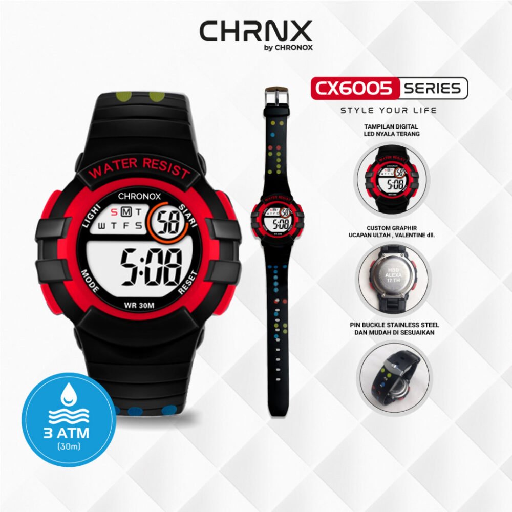 CHRNX by CHRONOX Jam Tangan Anak Digital - CX6005 [Baca Deskripsi] - Gambar 7