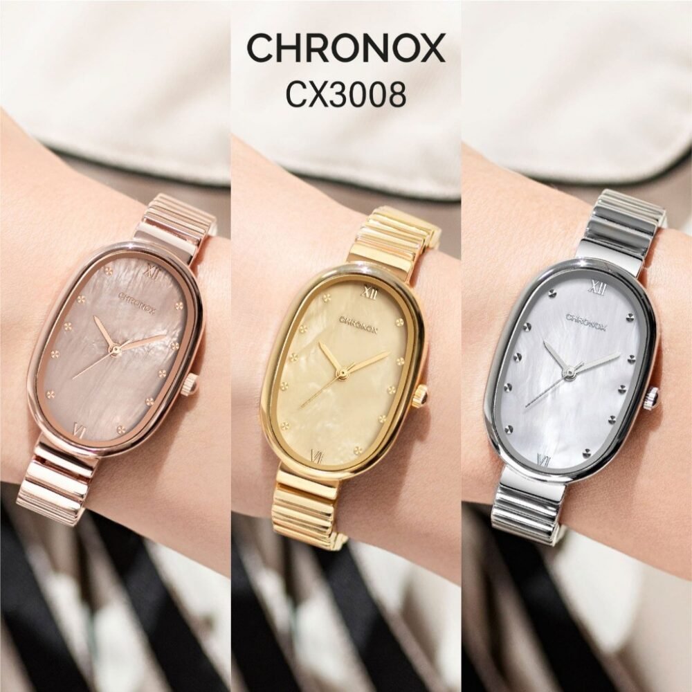 Jam Tangan Analog Wanita Rantai Anti Air Original Quartz Fashion Chronox CX3008 Seraphine - Gambar 8