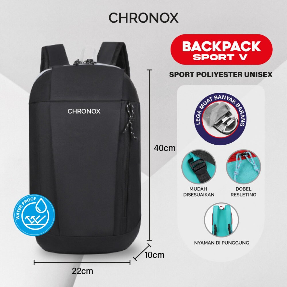 Backpack Sport Daily FIt Ransel Pria Wanita - Tas Sepeda/Hiking/Mendaki - Chronox BSPV - Gambar 5