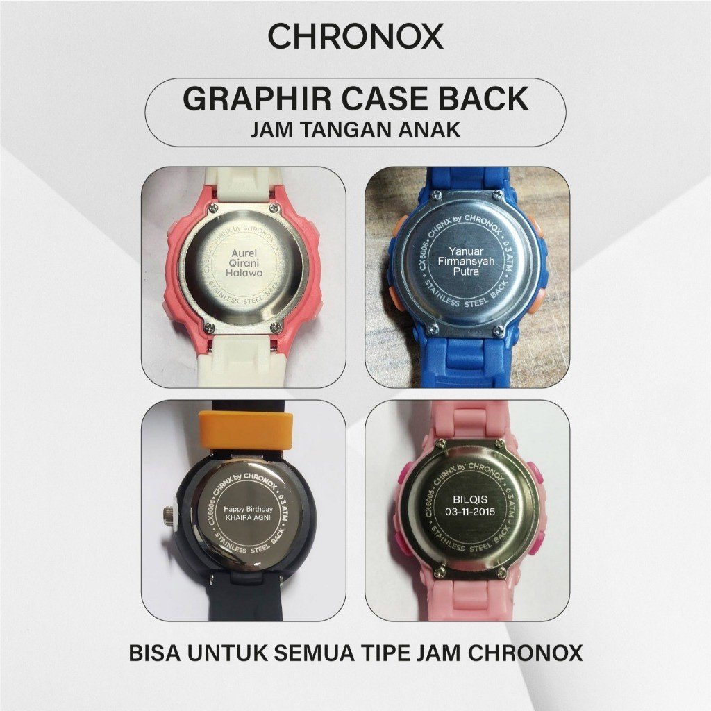 Chronox Jasa Grafir Custom Penutup Plat Besi Jam Tangan Chronox - Gambar 5