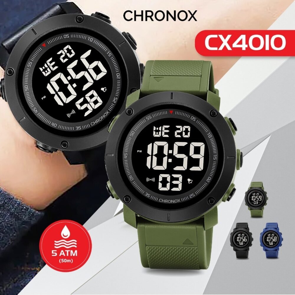 Jam Tangan Digital Unisex Pria Wanita Tahan Air - Chronox CX4010
