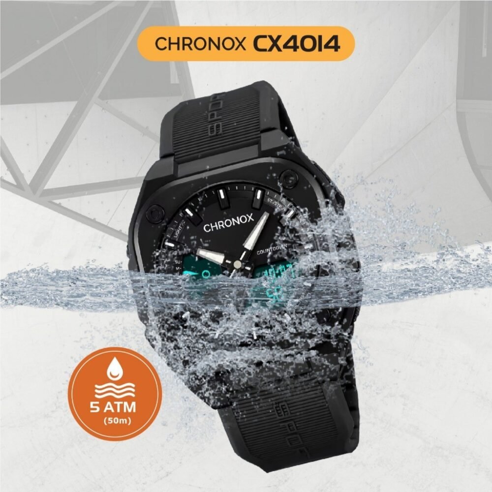 Jam Tangan Analog Digital Unisex Pria Wanita Anti Air Original - Chronox CX4014 - Gambar 4