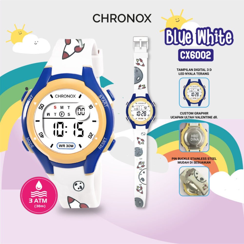 Jam Tangan Anak Digital Anti Air Waterproof Sporty Fashion Chronox CX6002 [ Baca Deskripsi] - Gambar 4