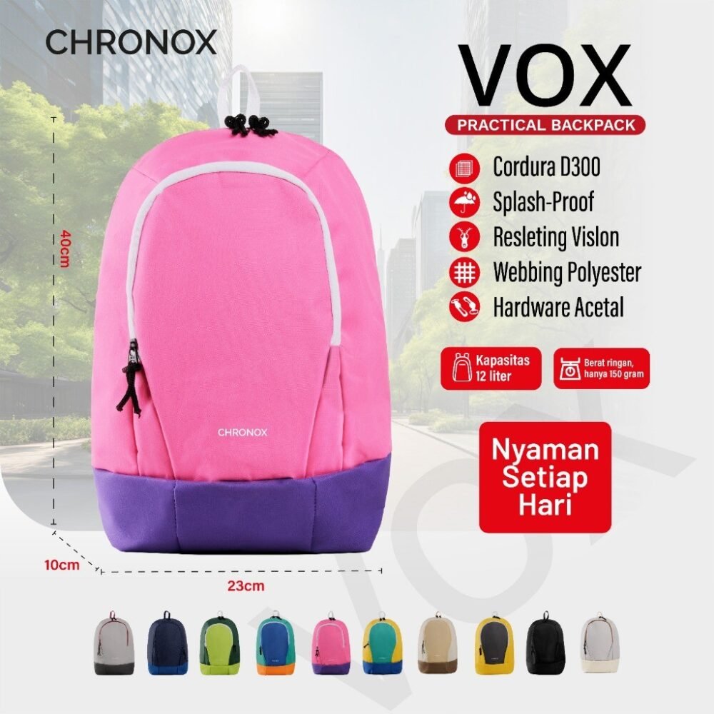 Chronox VOX Backpack Sport Daily FIt Ransel Pria Wanita - Tas Sepeda/Hiking/Mendaki - Gambar 6