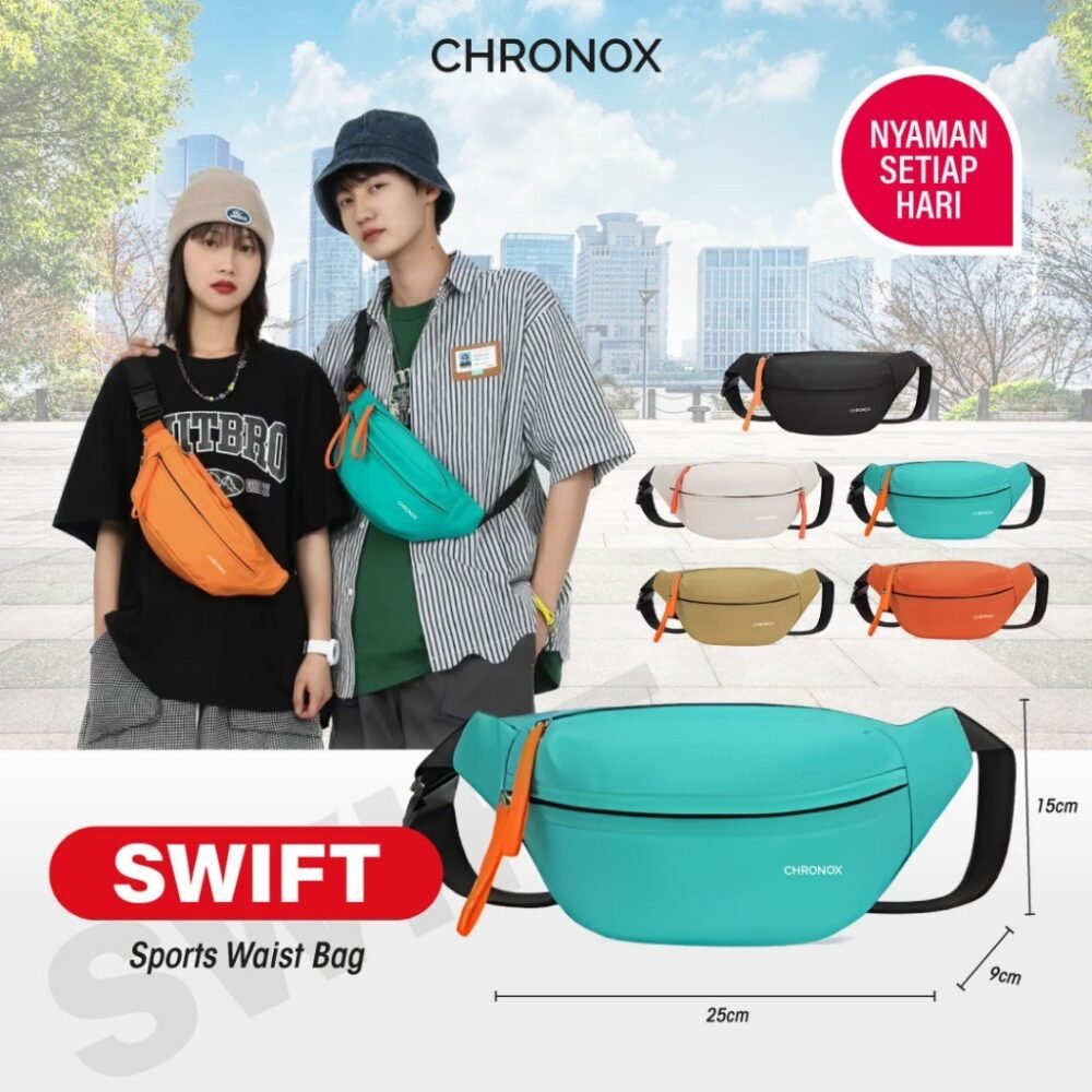 Tas Pinggang Pria Wanita - Waistbag Anti Air - Tas Punggung Serbaguna - CHRONOX SWIFT