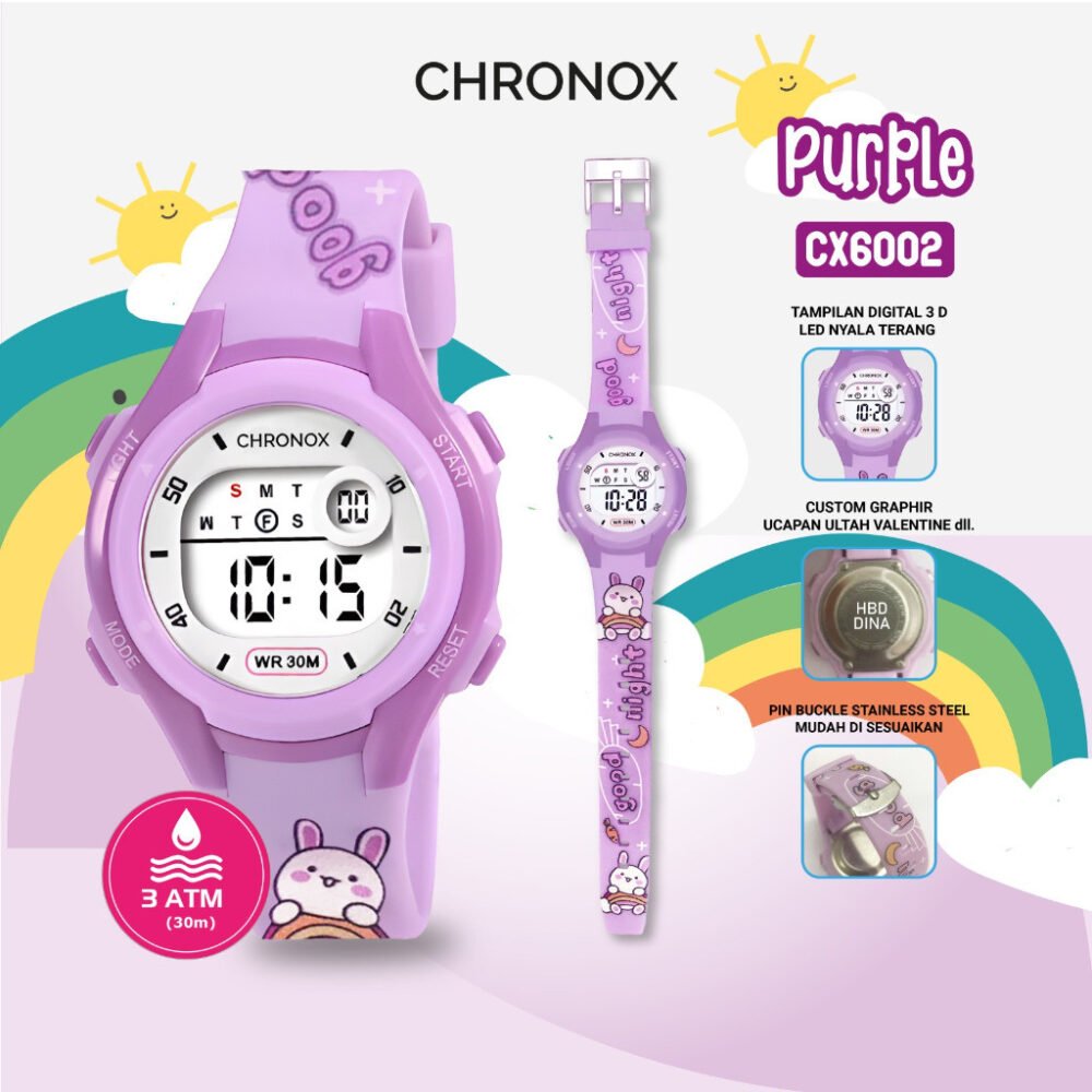 Jam Tangan Anak Digital Anti Air Waterproof Sporty Fashion Chronox CX6002 [ Baca Deskripsi] - Gambar 5