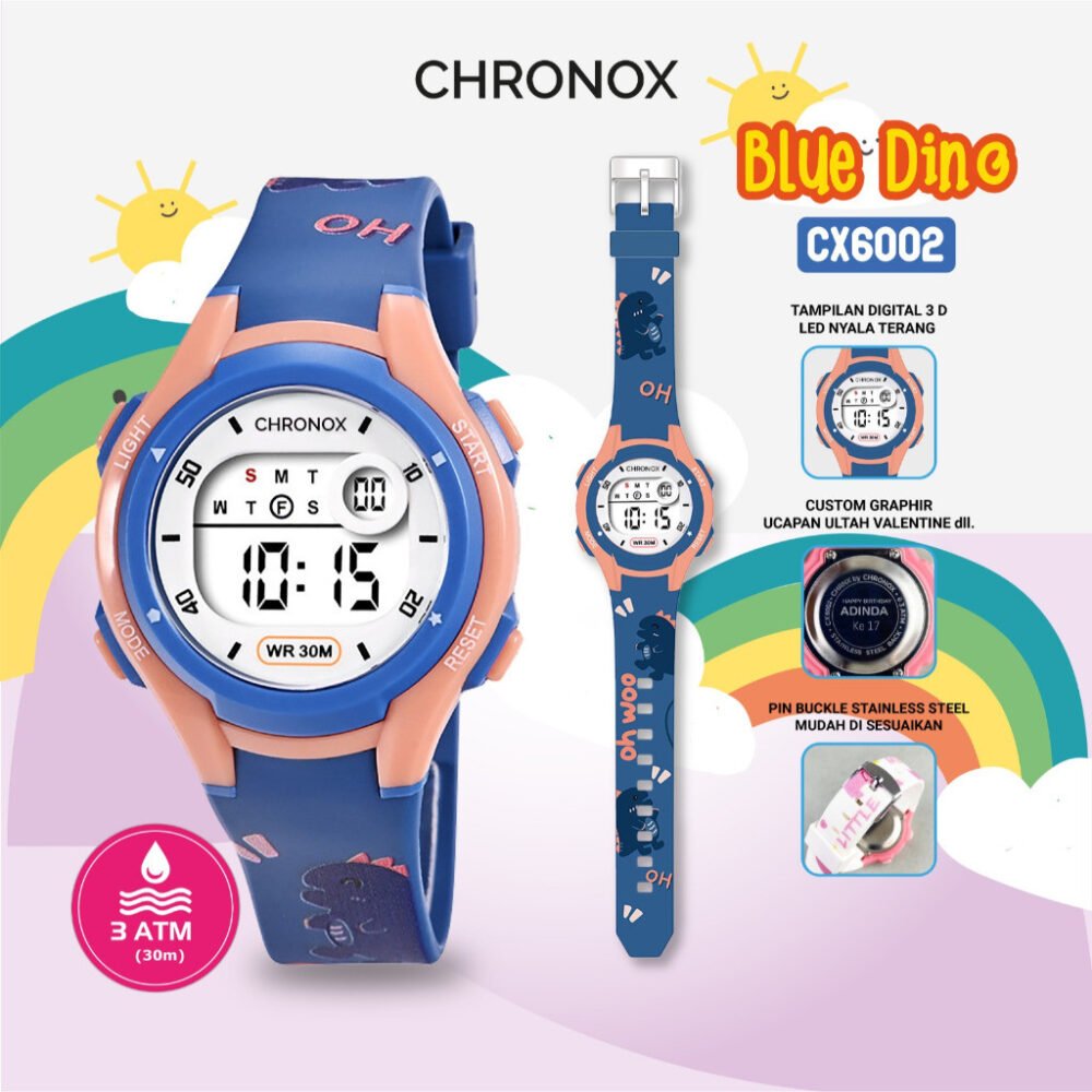 Jam Tangan Anak Digital Anti Air Waterproof Sporty Fashion Chronox CX6002 [ Baca Deskripsi] - Gambar 3
