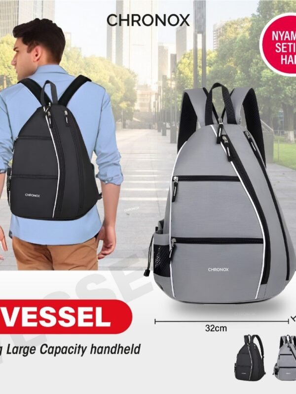 Tas Selempang Pria Tas Shoulder Bag Tas Bahu - Tennis Bag / Backpack - CHRONOX VESSEL