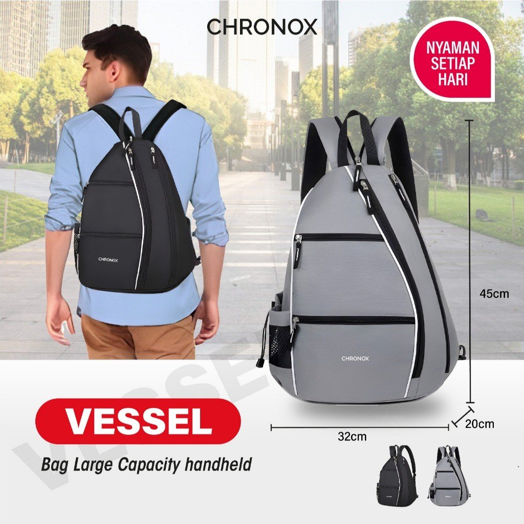 Tas Selempang Pria Tas Shoulder Bag Tas Bahu - Tennis Bag / Backpack - CHRONOX VESSEL