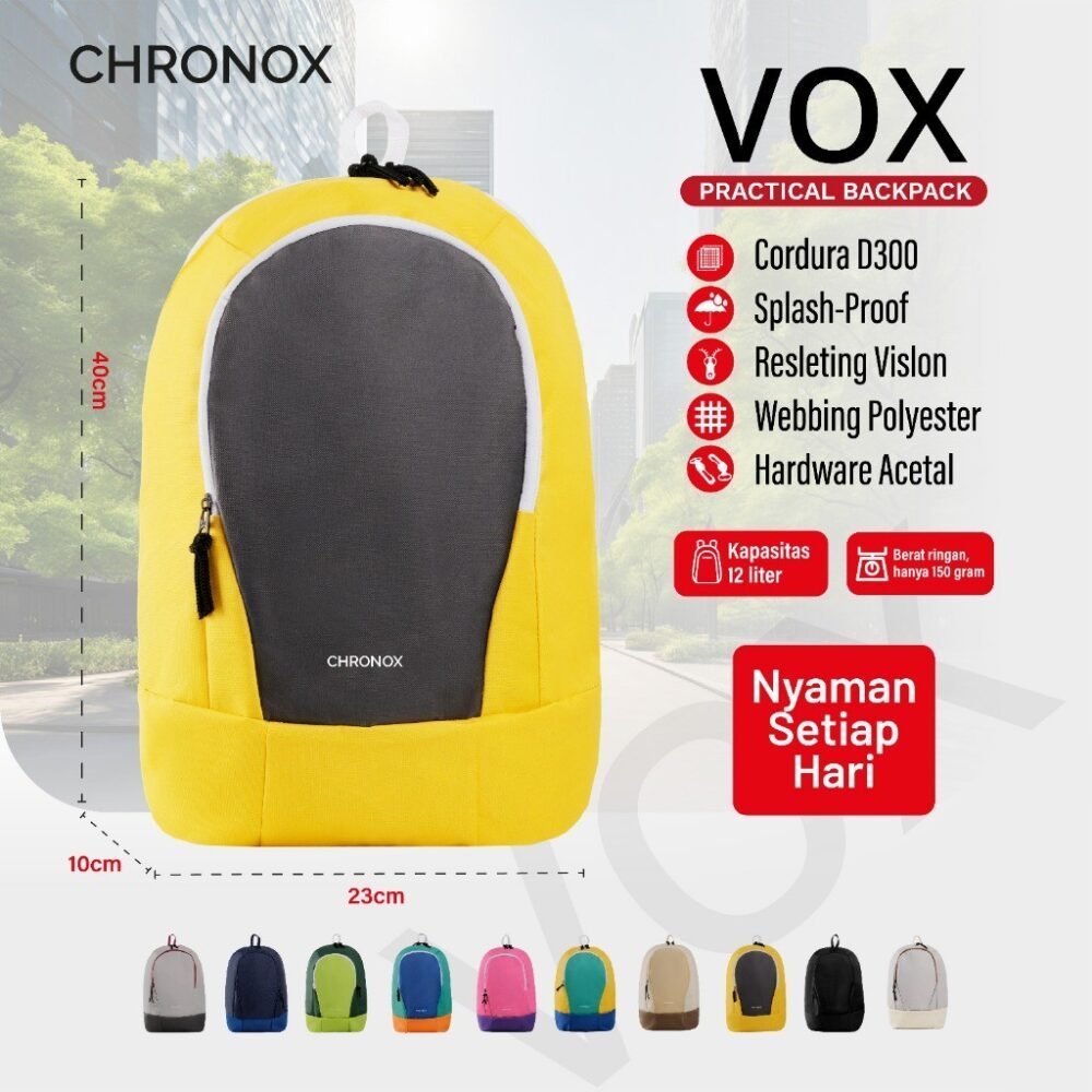 Chronox VOX Backpack Sport Daily FIt Ransel Pria Wanita - Tas Sepeda/Hiking/Mendaki - Gambar 5