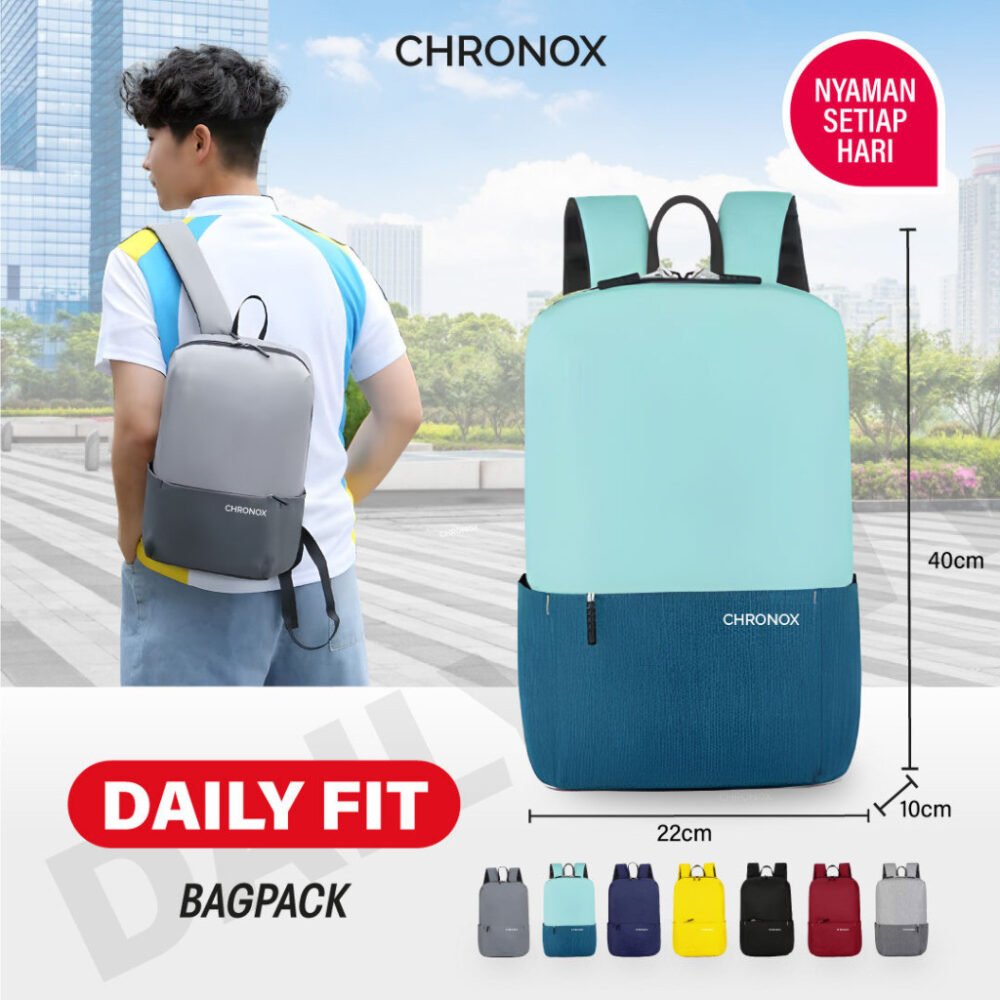 Tas Ransel Tas Sekolah Kerja - Backpack Daily Fit Pria Wanita -  CHRONOX BDF