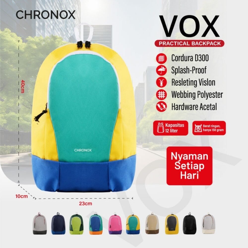 Chronox VOX Backpack Sport Daily FIt Ransel Wanita - Tas Sepeda/Hiking/Mendaki - Gambar 5