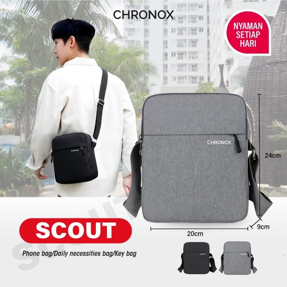 Tas Selempang Bahu Pria - Slingbag Tablet Ipad - Tas Traveling Waterproof - CHRONOX SCOUT