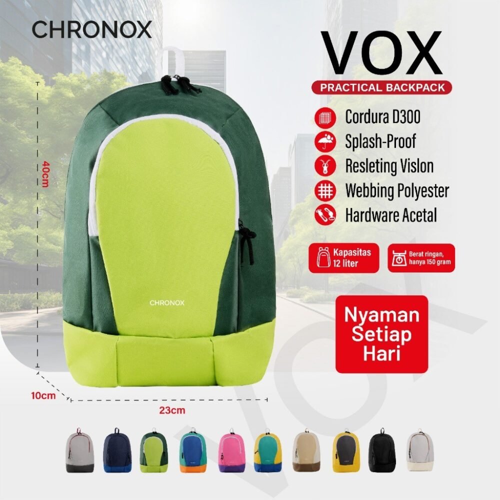Chronox VOX Backpack Sport Daily FIt Ransel Pria Wanita - Tas Sepeda/Hiking/Mendaki - Gambar 4
