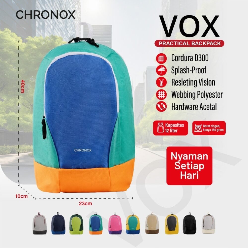 Chronox VOX Backpack Sport Daily FIt Ransel Pria Wanita - Tas Sepeda/Hiking/Mendaki - Gambar 8