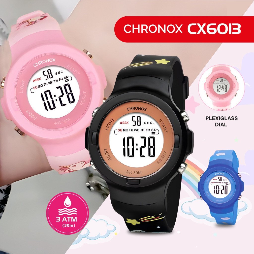 Jam Tangan Anak Digital Anti Air Waterproof Sporty Fashion Chronox CX6013 [ Baca Deskripsi]