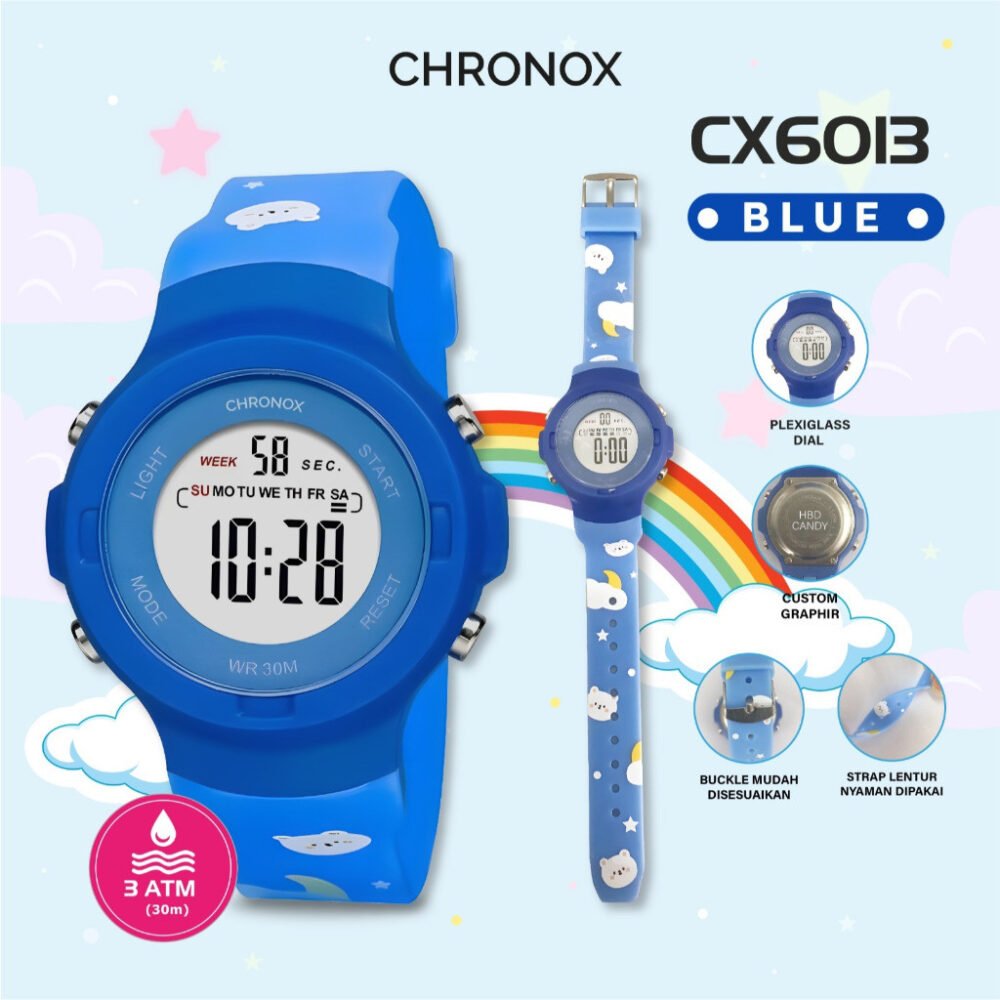 Jam Tangan Anak Digital Anti Air Waterproof Sporty Fashion Chronox CX6013 [ Baca Deskripsi] - Gambar 3
