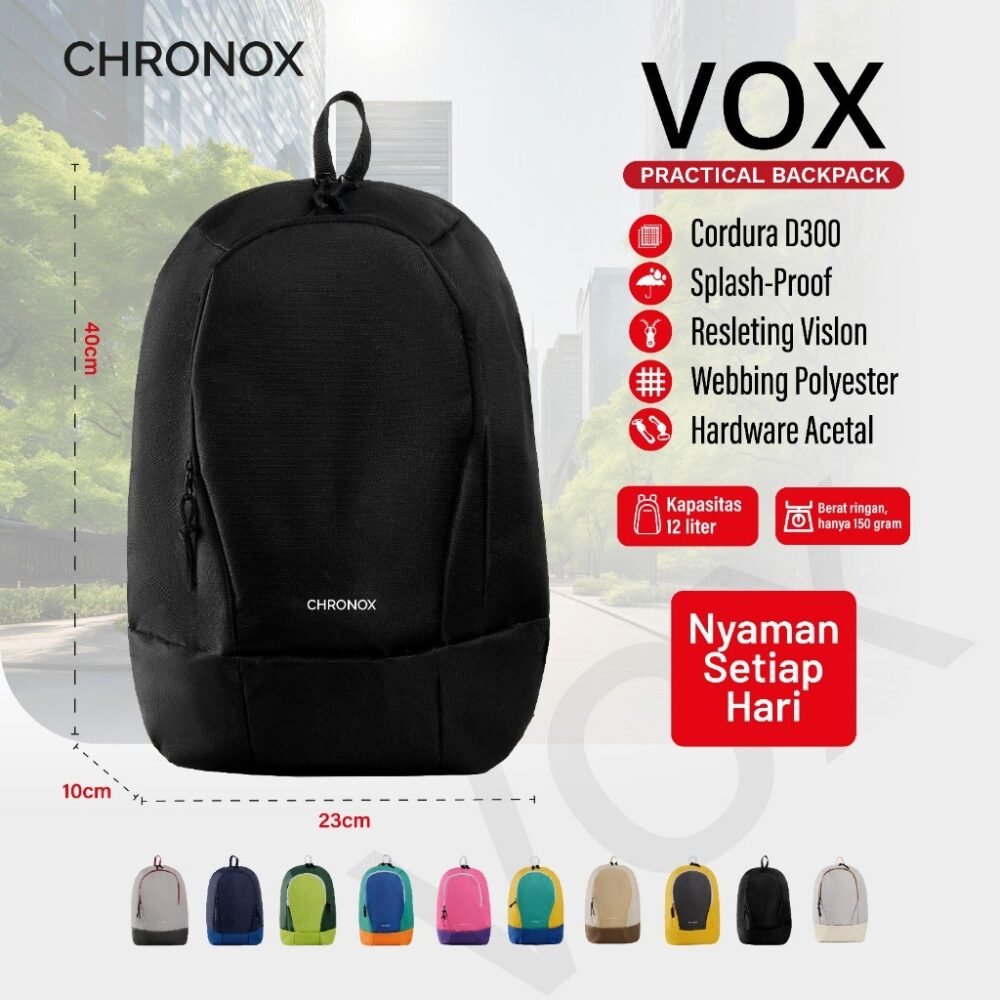 Chronox VOX Backpack Sport Daily FIt Ransel Pria Wanita - Tas Sepeda/Hiking/Mendaki - Gambar 2