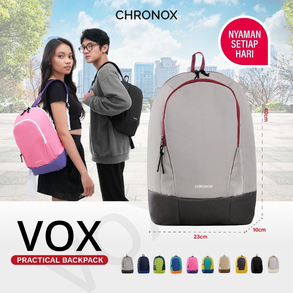 Chronox VOX Backpack Sport Daily FIt Ransel Pria Wanita - Tas Sepeda/Hiking/Mendaki