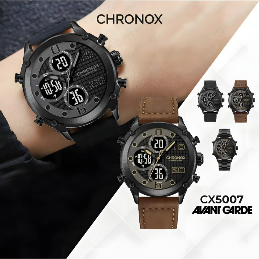 Jam Tangan Pria Analog Digital Anti Air Chronox CX5007 AVANTGARDE [ Baca Deskripsi ]