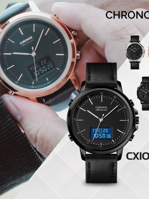CHRONOX Jam Tangan Pria Kulit Analog Digital - CX1012 ABSOLUTE [Baca Deskripsi]